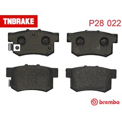 brembo ผ้าเบรคหลัง honda civic fd 1.8,2.0 ฮอนด้า ซีวิค ปี 2006-2012