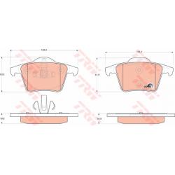 ผ้าเบรค TRW ล้อหลัง VOLVO XC90 2.5 และ 2.9 ปี 2003 on COTEC (GDB1566)