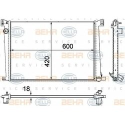 BEHR-P หม้อน้ำ MINI Clubman (R55), Convertible (R57), Countryman (R60), MINI (R56)