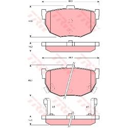 ผ้าเบรค TRW ล้อหลัง HYUNDAI Elantra 1.6 และ 2.0 ปี 1991 on ATEC (GDB1010)