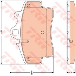ผ้าเบรค - หน้า PORSCHE BOXSTER (987) ปี 2004-20011 TRW-COTEC