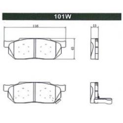 ผ้าเบรค (หน้า) Civic ปี 88-95 (ท้ายตัด,ท้ายโด่ง,3 ประตู) , City 96 - 01 (NISSIN)