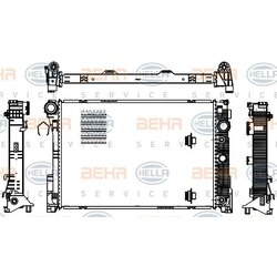 BEHR-P หม้อน้ำ BENZ C(W204), E(W212) ดีเซล,A207,C207,C218 (4ท่อ)