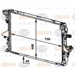 BEHR-P หม้อน้ำ VAG VW รถตู้ Caravelle(T5) 2.5 Tdi ดีเซล AXE