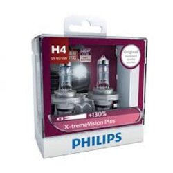 หลอดไฟรถยนต์ Philips H4 X-treme Vision +130% 12V 60/55W แพ๊คคู่