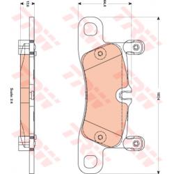 ผ้าเบรค - หลัง PORSCHE CAYENNE 955 3.0 S HYBRID ปี 2006-2010 / TRW-COTEC