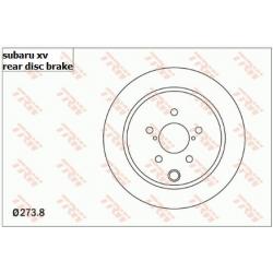 จานเบรคหลัง subaru xv ปี 2013-2016 / TRW