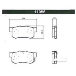 ผ้าเบรค (หลัง) Accord ตาเพชร,ไฟท้ายก้อนเดียว,งูเห่า,ปลาวาฬ G7 (NISSIN)