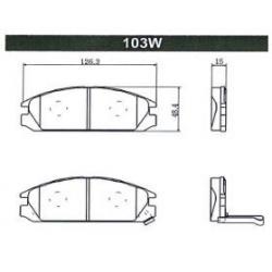 ผ้าเบรค (หน้า) Accord 86 - 89 (หน้าแหลม) (NISSIN)