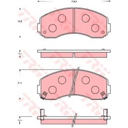 ผ้าเบรค TRW ล้อหน้า KIA Jumbo K2700 ปี 2004 on ATEC (GDB7696)