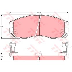 ผ้าเบรค หน้า TRW - MITSUBISHI Space Runner 1.8 และ 2.0 ปี 1991-1997 ATEC (GDB1128)