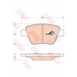 ผ้าเบรค TRW ล้อหลัง Volkswagen Scirocco 2.0 TSI ปี 2010 COTEC (GDB1841)