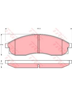 ผ้าเบรค TRW ล้อหน้า NISSAN Cefiro (A32) 3.0 V6 ปี 1995 - 1998 ATEC (GDB3107)
