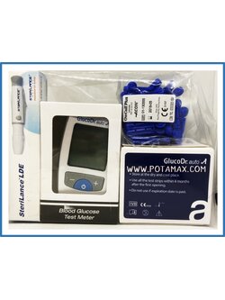 เครื่องตรวจน้ำตาลและแผ่นตรวจ ยี่ห้อ GlucoDr.auto A