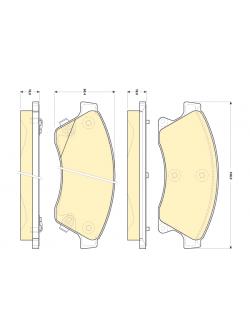 ผ้าเบรค-หน้า cruze 1.6 , 1.8 ปี 2010 ขึ้นไป (Girling)