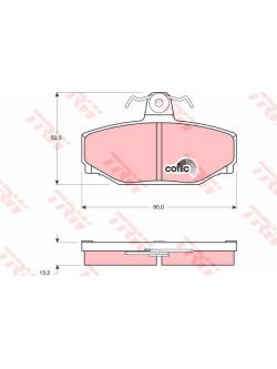 ผ้าเบรค TRW ล้อหลัง VOLVO 760 2.3 , 2.4 ปี 1982-1991 COTEC (GDB442)