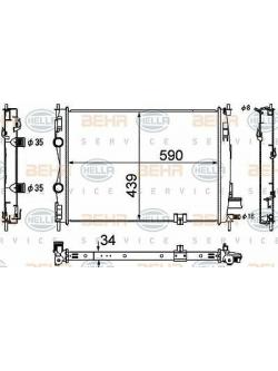 BEHR-P หม้อน้ำ BENZ C(W204), C-Class(C218) 250 CDI ปี 2011 , E-Class(W212,A207,C207) เกีย์ 7 speed
