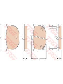 ผ้าเบรค TRW ล้อหลัง NISSAN Bluebird (U12) 1.8 และ 2.0 ปี 1988 - 1992 DTEC (GDB3051)