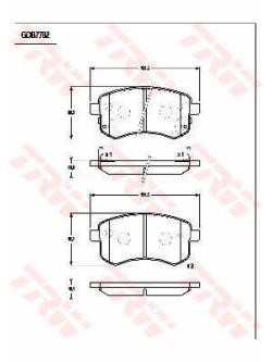 ผ้าเบรค หน้า TRW - Proton Preve Standard , EXE , Premium ปี 2013 DTEC (GDB7782)