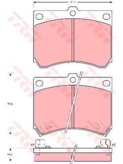 ผ้าเบรค TRW ล้อหน้า Mazda 323 Astina 1.8 ปี 1990-1999 DTEC (GDB1029)