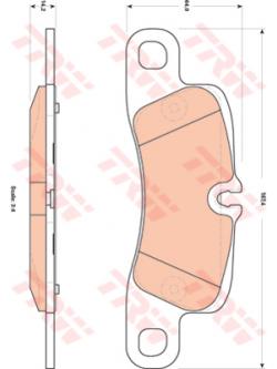 ผ้าเบรคหลัง PORSCHE CAYENNE 955 ปี 2002-2009 / TRW COTEC