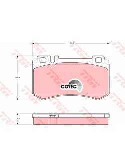 ผ้าเบรค TRW ล้อหลัง BENZ CLK240 (C209) 63 AMG ปี 2002-2006 COTEC (GDB1544)