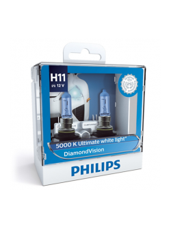 หลอดไฟรถยนต์ Philips H11 Diamond Vision 12V 55W แพ๊คคู่