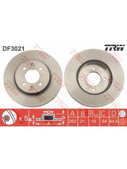 TRW จานเบรค หน้า HONDA CITY 1.5 E-VTEC ปี 2008 - 2013