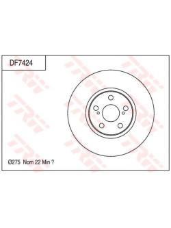 TRW (หน้า) จานเบรค ALTIS / อัลติส 1.6 , 1.8 (2008 - 2013)