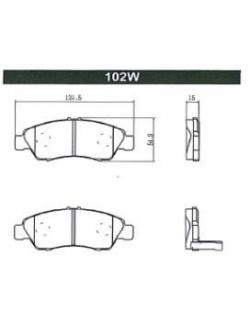 ผ้าเบรค (หน้า) Civic 96-00, City 02-07, Jazz GD 03-08, Brio 12 - 17 (NISSIN)