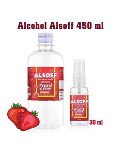 ALSOFF ALCOHOL 450 มล. แพ็คคู่สเปรย์ 30 ซีซี กลิ่นสตอเบอร์รี่