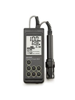 เครื่องวัดปริมาณออกซิเจนที่ละลายในน้ำ Portable Dissolved Oxygen Meter รุ่น HI9147-04 ยี่ห้อ HANNA