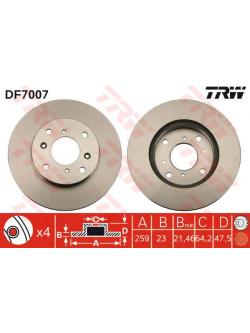 TRW จานดิสเบรค (หน้า) Honda Accord (งูเห่า) ปี 97 - 02