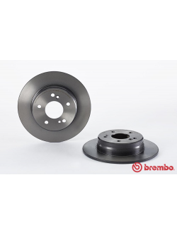 จานเบรค Mercedes-Benz W202 W203, W210, C208 C209 CLK, R170/171 SLK, CL203 CLC (คู่หลัง) ปี 1997 ขึ้นไป / Brembo