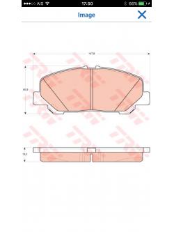 ผ้าเบรค (หน้า) Toyota Alphard 3.5 ปี 08 - 14 (TRW-COTEC)