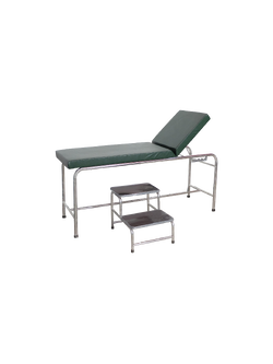 เตียงตรวจโรค สแตนเลส + บันได 2 ขั้นสแตนเลส รุ่น PP029A