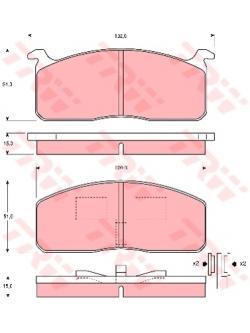 TRW ผ้าเบรคหน้า Toyota Hilux LN30 , RN40 , RN30 ปี 1981-1983 UTEC (GDB233)