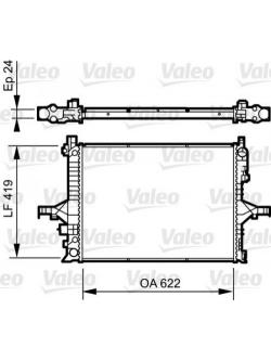 VALEO หม้อน้ำ VOLVO S60 2.4, S80 2.4,2.8.,3.0 รุ่นบาง