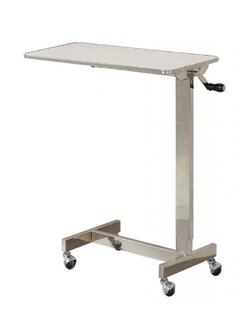 โต๊ะคร่อมเตียง ขอบสแตนเลส