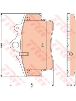 ผ้าเบรค - หน้า PORSCHE BOXSTER (987) ปี 2004-20011 TRW-COTEC