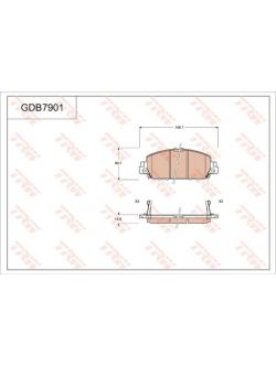 ผ้าเบรค (หน้า) Honda HR-V 1.8 ปี 2014 ขึ้นไป (TRW-DTEC)