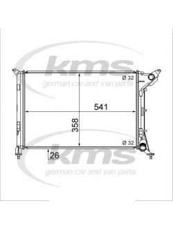 BEHR-P หม้อน้ำ MINI Cooper (R50) ONE ปี 2001 ท่อบน-ล่าง ข้างเดียวกัน