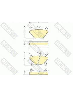 ผ้าเบรคหลัง altis ปี 2001 - 2007 / girling