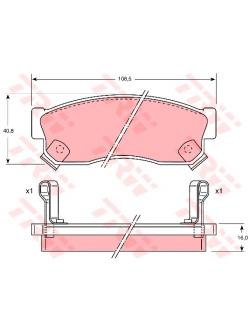 ผ้าเบรค TRW ล้อหน้า NISSAN Sunny Cheery N12 ปี 1982-1985 DTEC (GDB732)