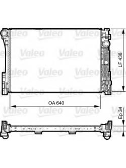 VALEO หม้อน้ำ BENZ W204,W212,A207,C207,C218 (4ท่อ)