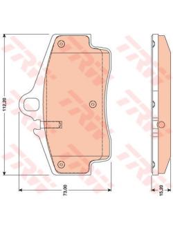 ผ้าเบรค - หลัง PORSCHE BOXSTER (986 , 987) ปี 1996-2014 / TRW-COTEC