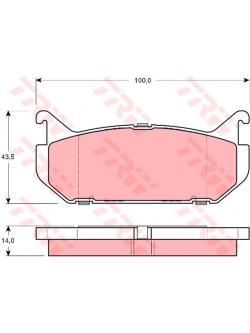 ผ้าเบรค TRW ล้อหลัง Mazda 626 Cronos 2.0 ปี 1993 ATEC (GDB1140)