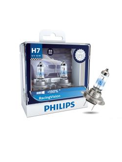 หลอดไฟรถยนต์ Philips H7 Racing Vision +150% 12V 60/55W แพ๊คคู่