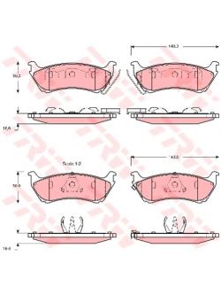 ผ้าเบรค TRW ล้อหลัง BENZ (W163) ML320 ปี 1998-2005 COTEC (GDB1379)