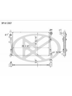 หม้อน้ำ ford focus ปี 2008-2011 - MT,AT / Koyorad
